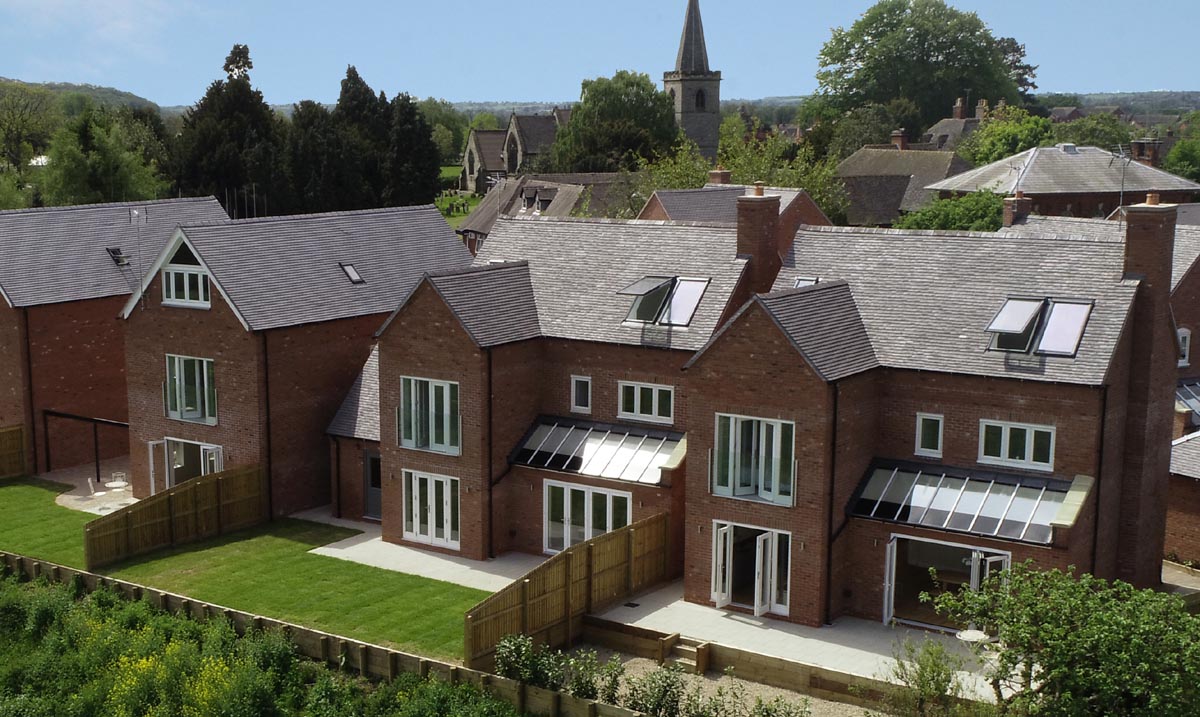 this small development by Radmore Homes uses Staffs Blue clay tiles