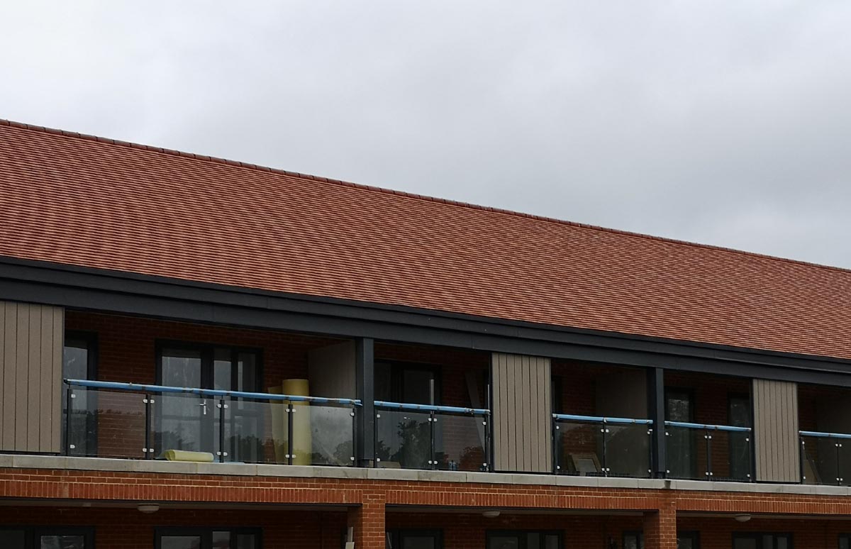 Staffordshire red rustic tiles on a new retirement home