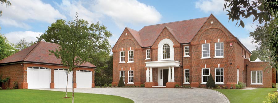 A luxury newbuild house with Brown Antique roof tiles