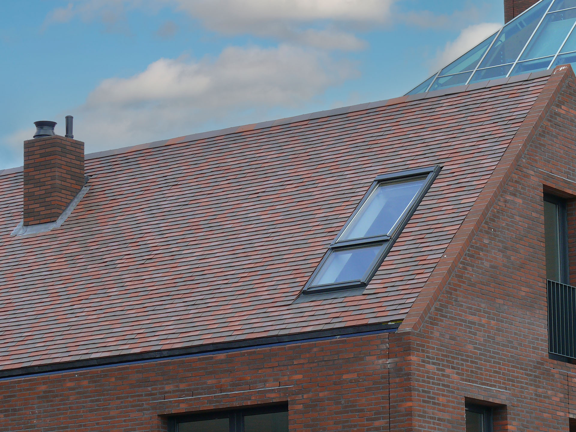 A mixed blend of Dreadnought tiles at a new development in Spijkenisse