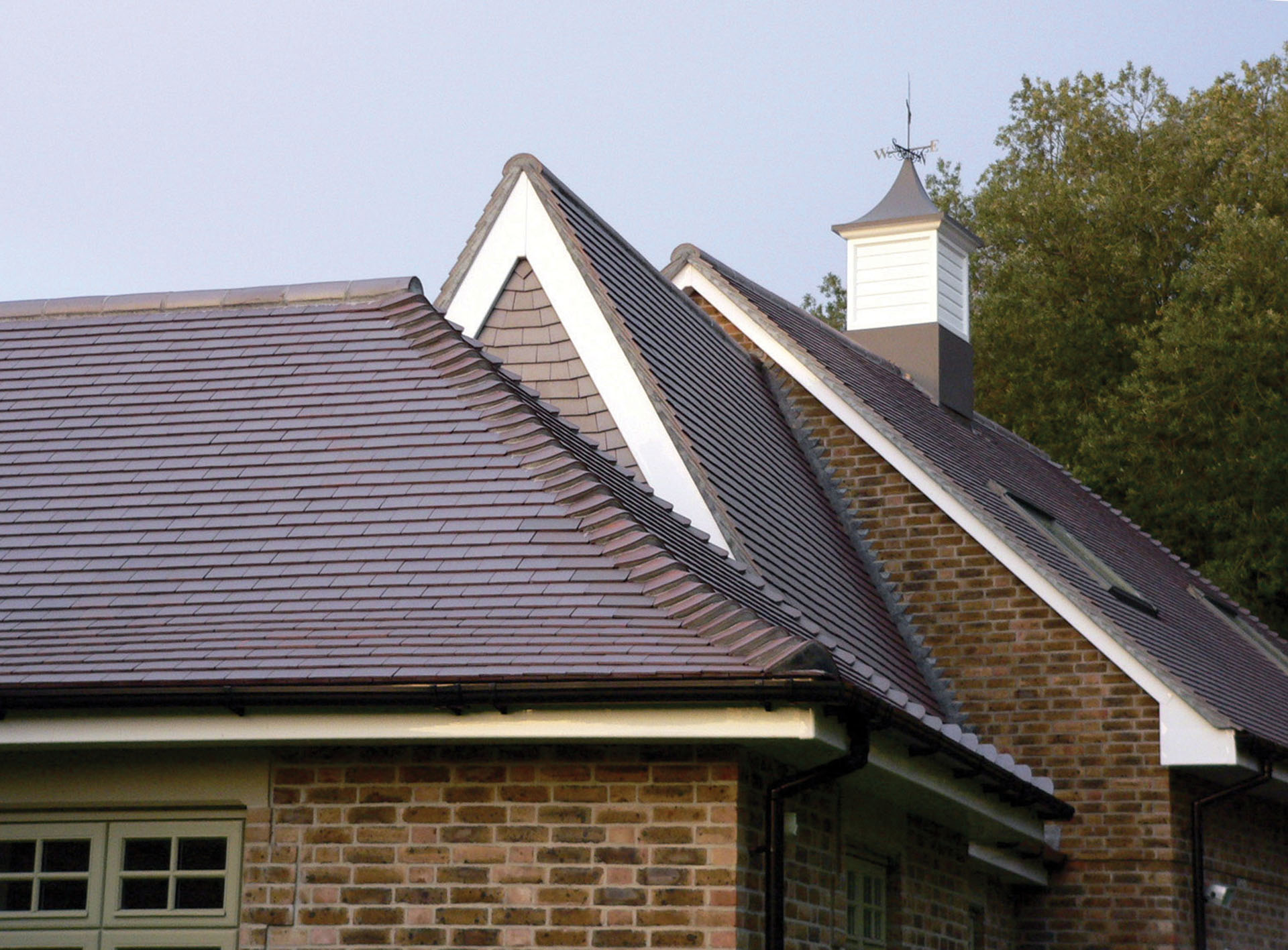An award winning selfbuild project with blue brindle smooth tiles