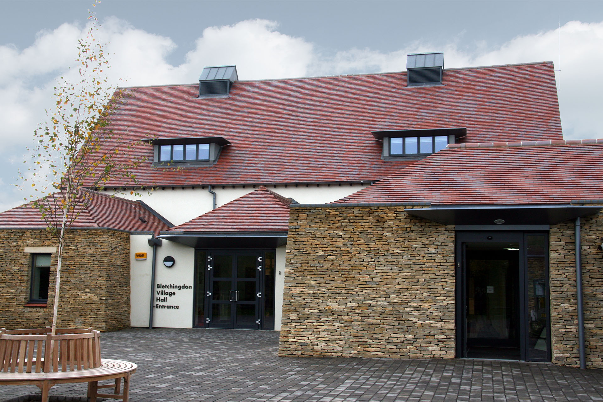 Bletchingdon School Red Blue commercial quality clay tiles