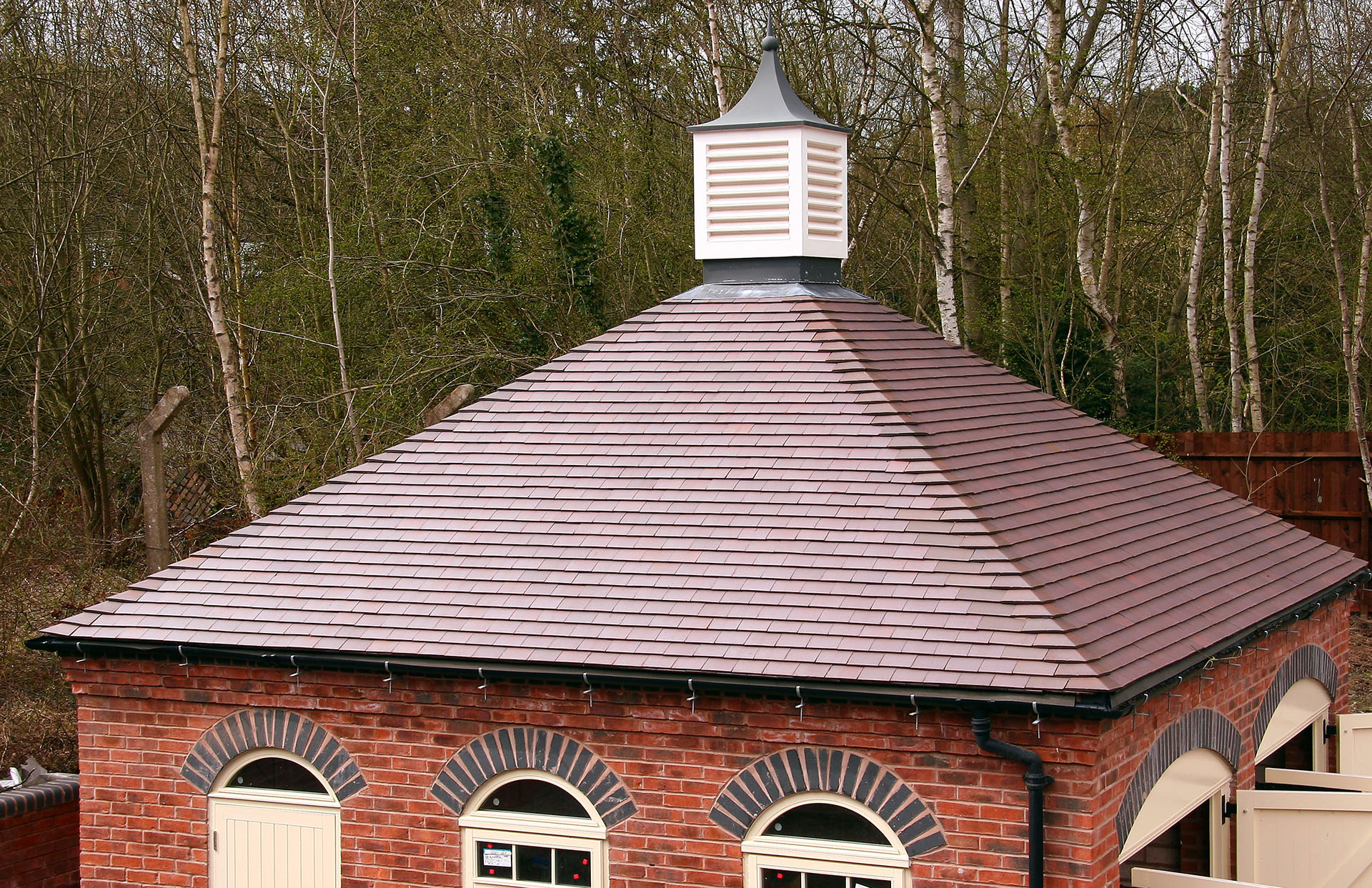 Blue brindle tiles at Jackfield Ironbridge
