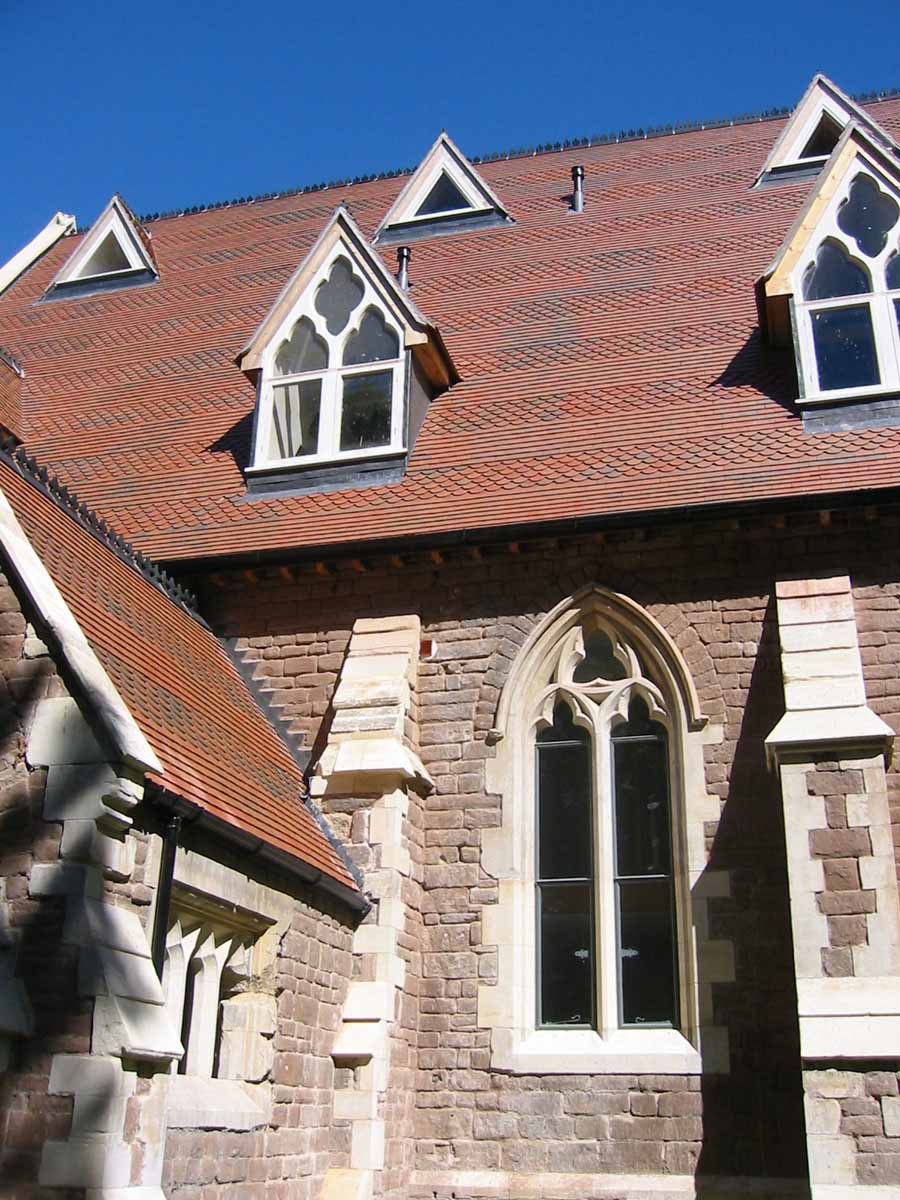 Brown Antique tiles at St James Church