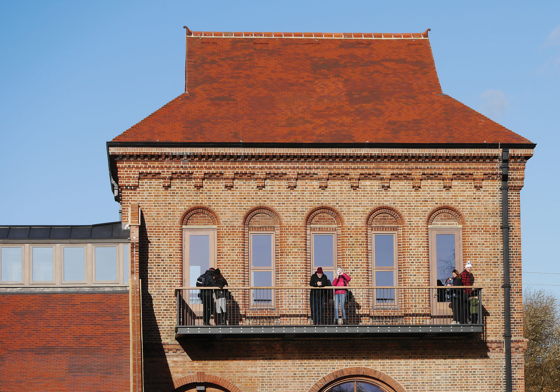 Brown Antique clay tiles at Walthamstow Wetlands
