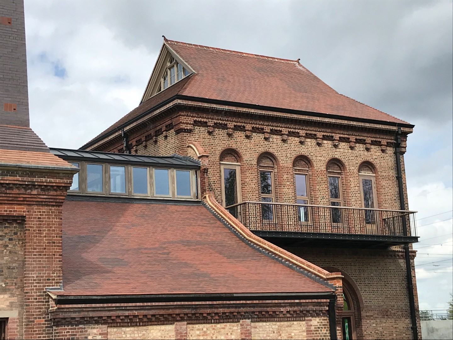 Brown Antique tiles at Walthamstow Wetlands