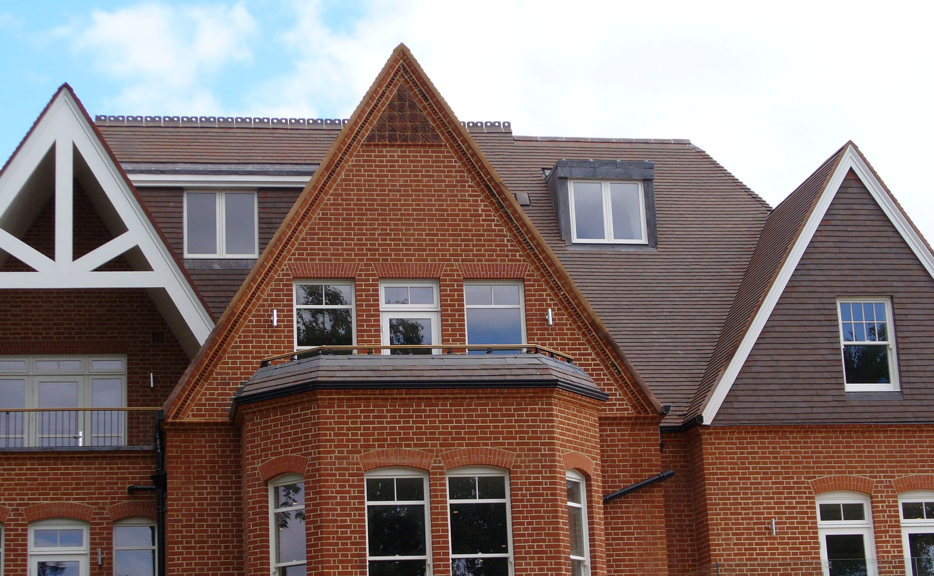 Brown Heather tiles on a development in N London