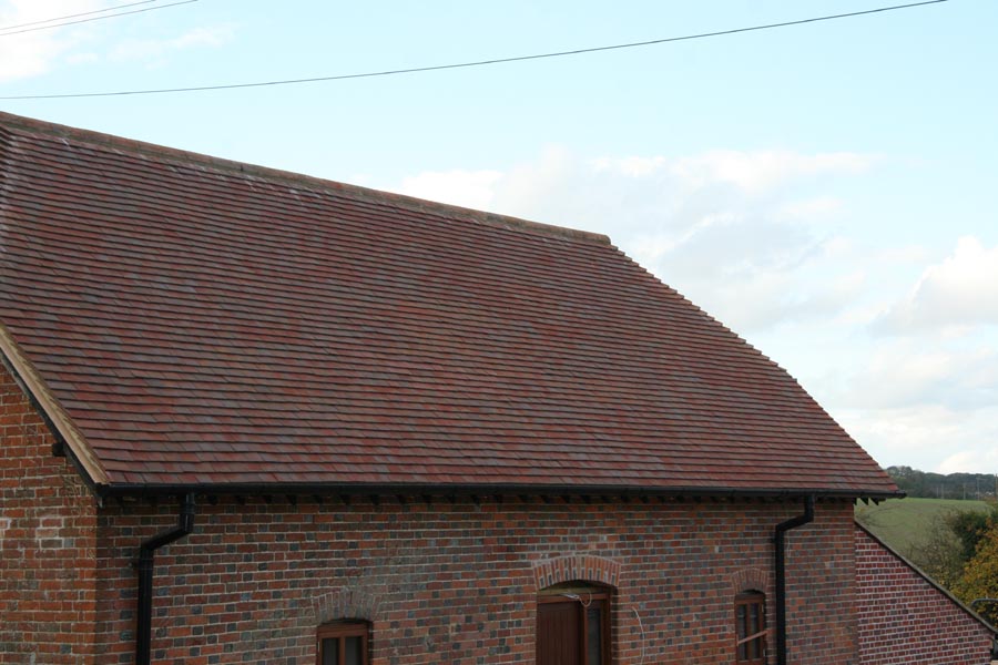 Purple brown Handmade tiles on a rural development in Berkshire