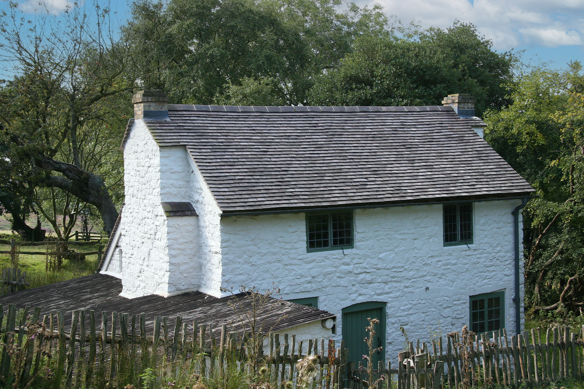 Cottage renovated with Dreadnought Staffs Blue Classic tiles in the Stiperstones Nature Reserve