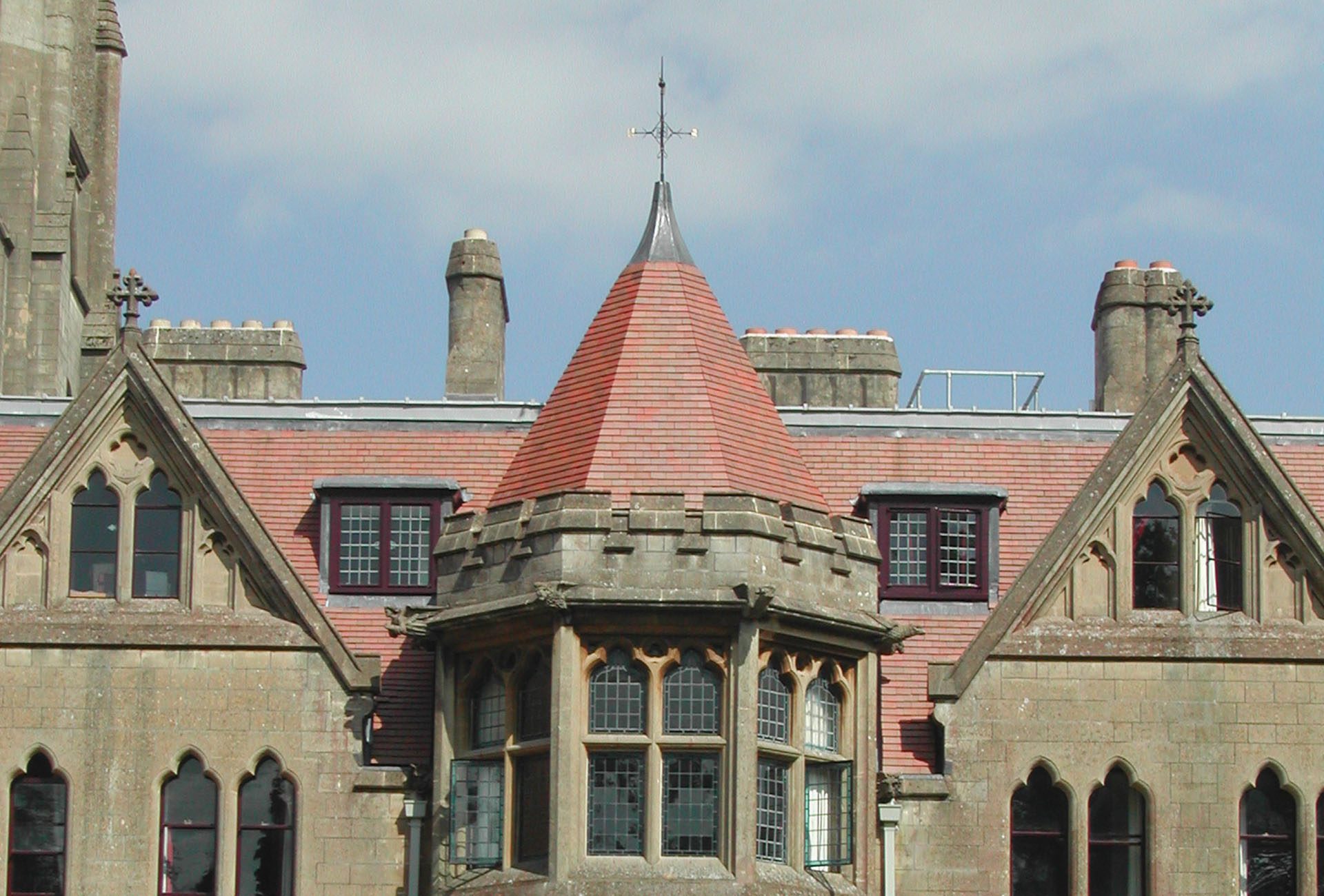 Country Brown tiles at Downside Abbey