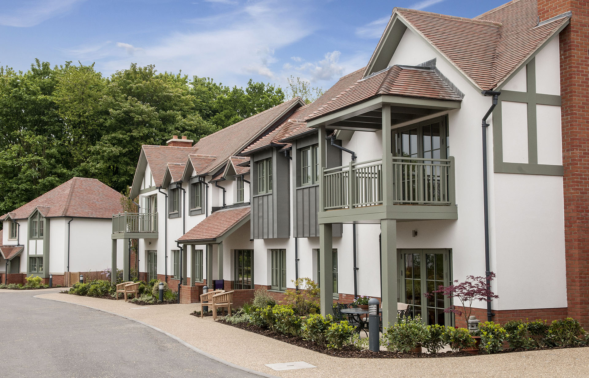 Country Brown tiles at Portland Court Chalfont Dene Audley luxury retirement village