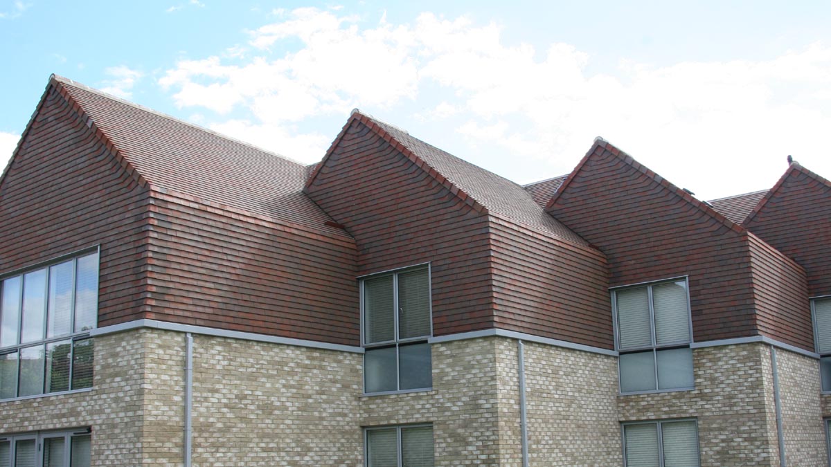 Country brown tiles on an Oxfordshire development