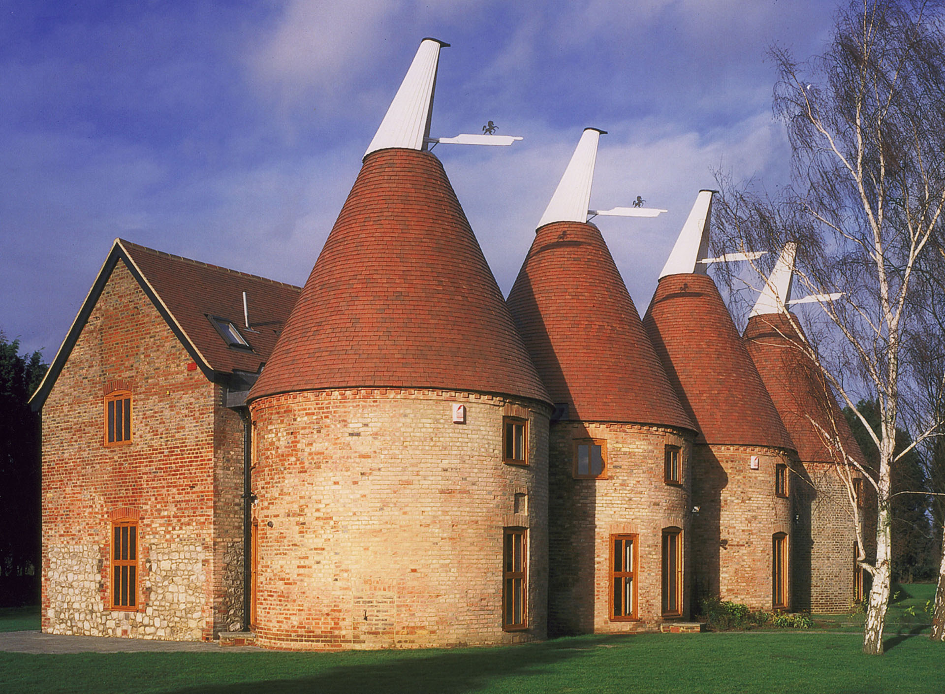 Dreadnought Country Brown smooth tiles Re-roofing of Oast Houses
