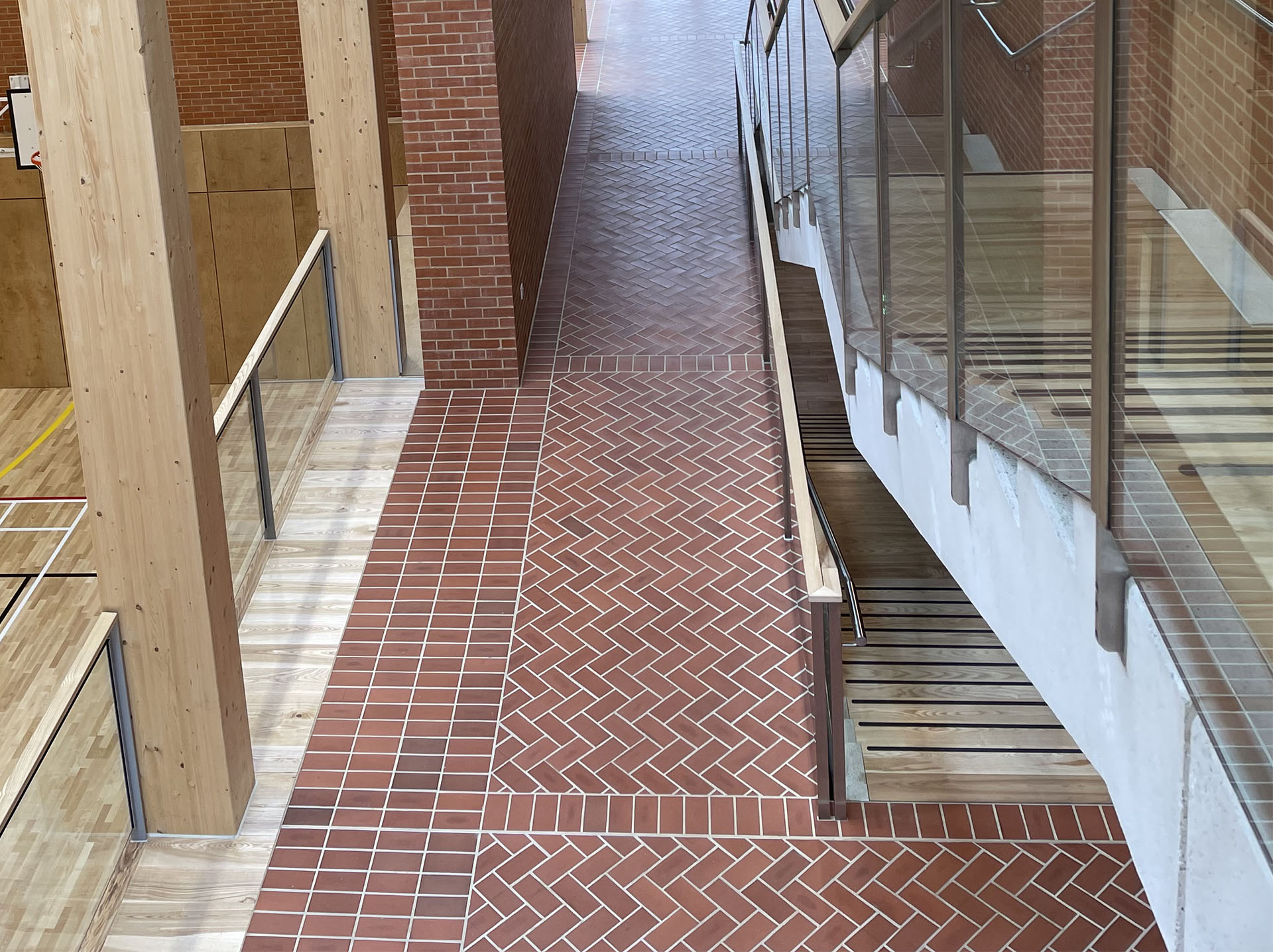 Ketley red quarry tiles at the new Aquatic Centre at Eton College