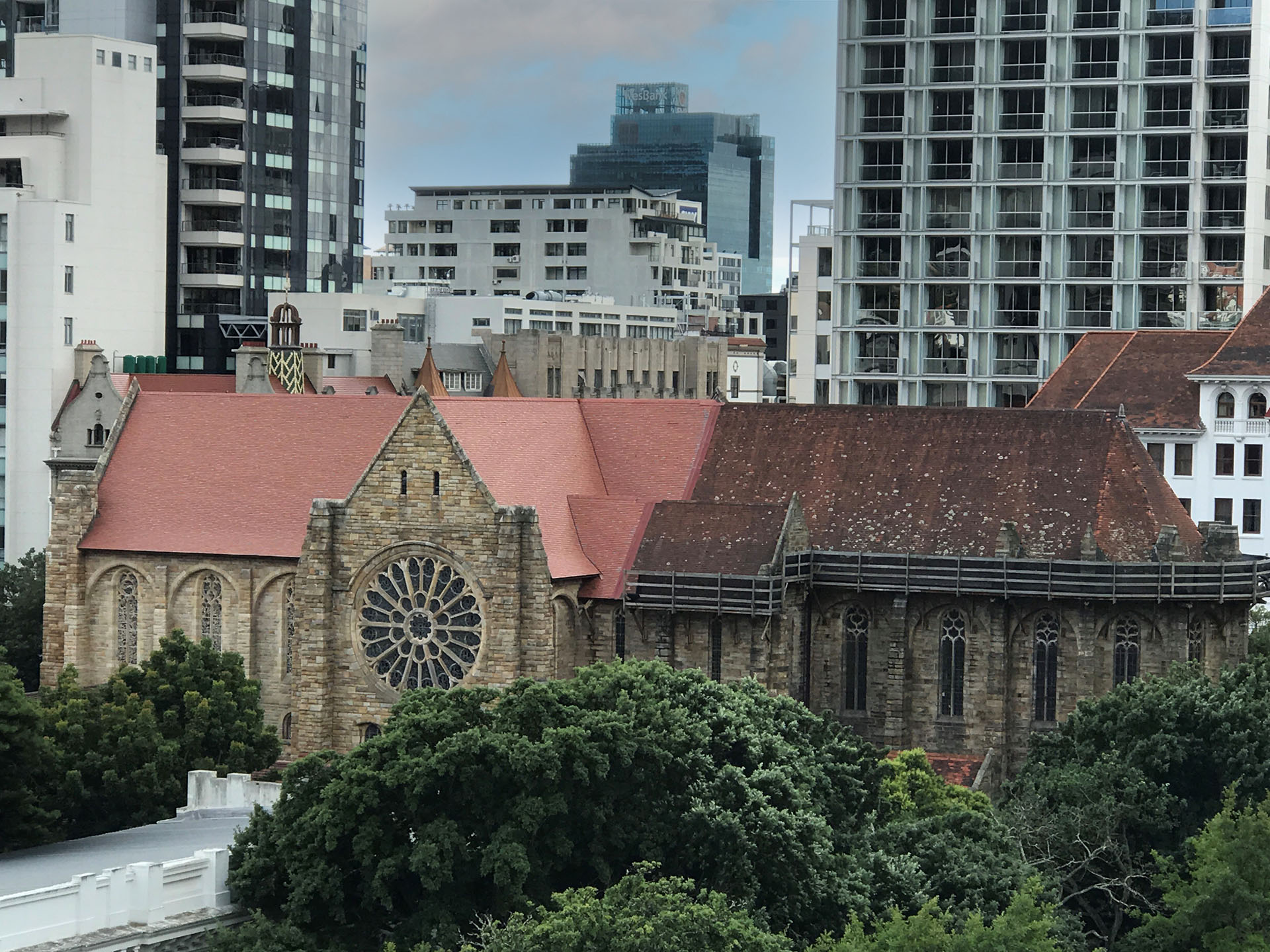 Plum red brown Antique and Country Brown St Georges Cathedral in Capetown