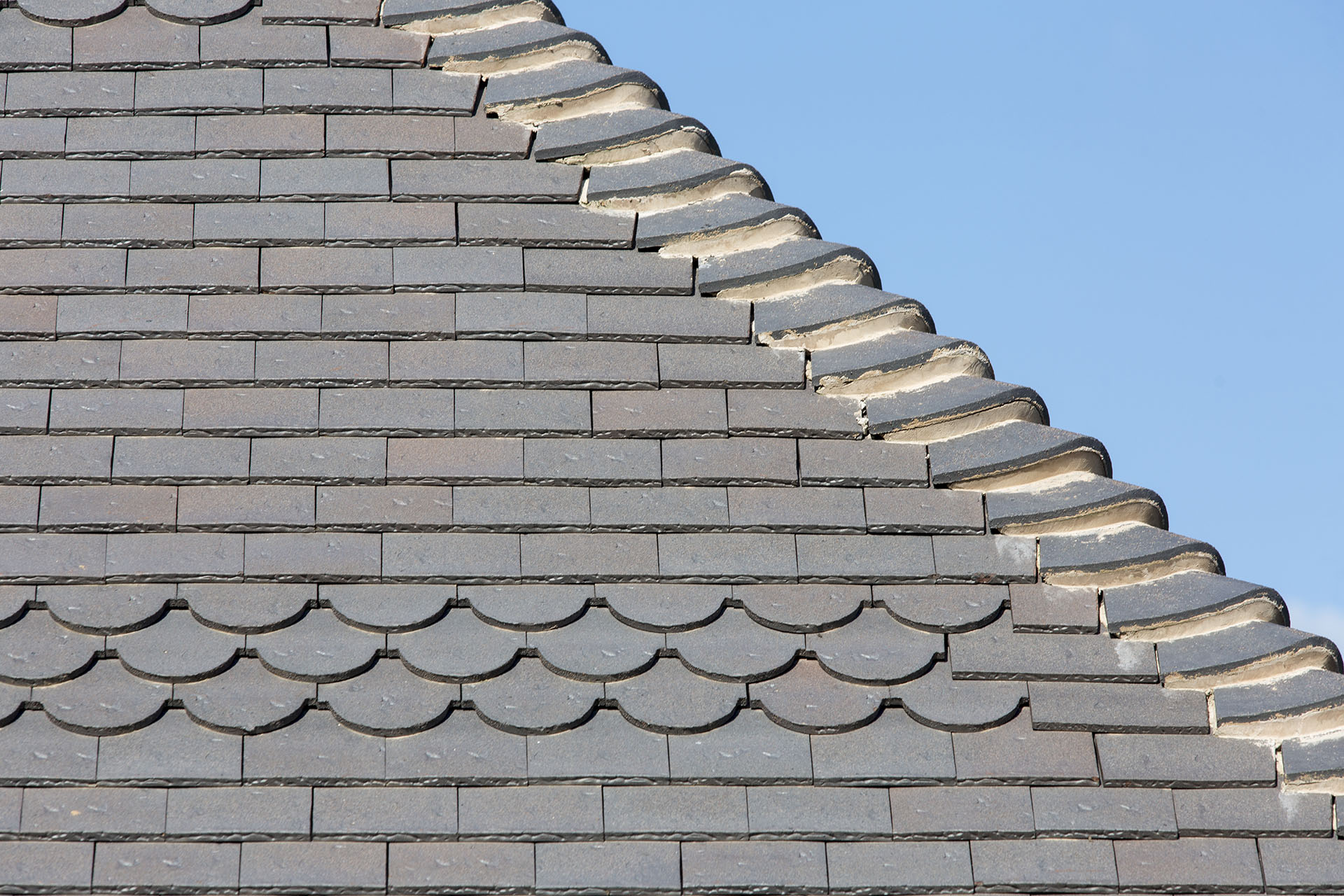 Staffs blue rustic plain and ornamental tiles
