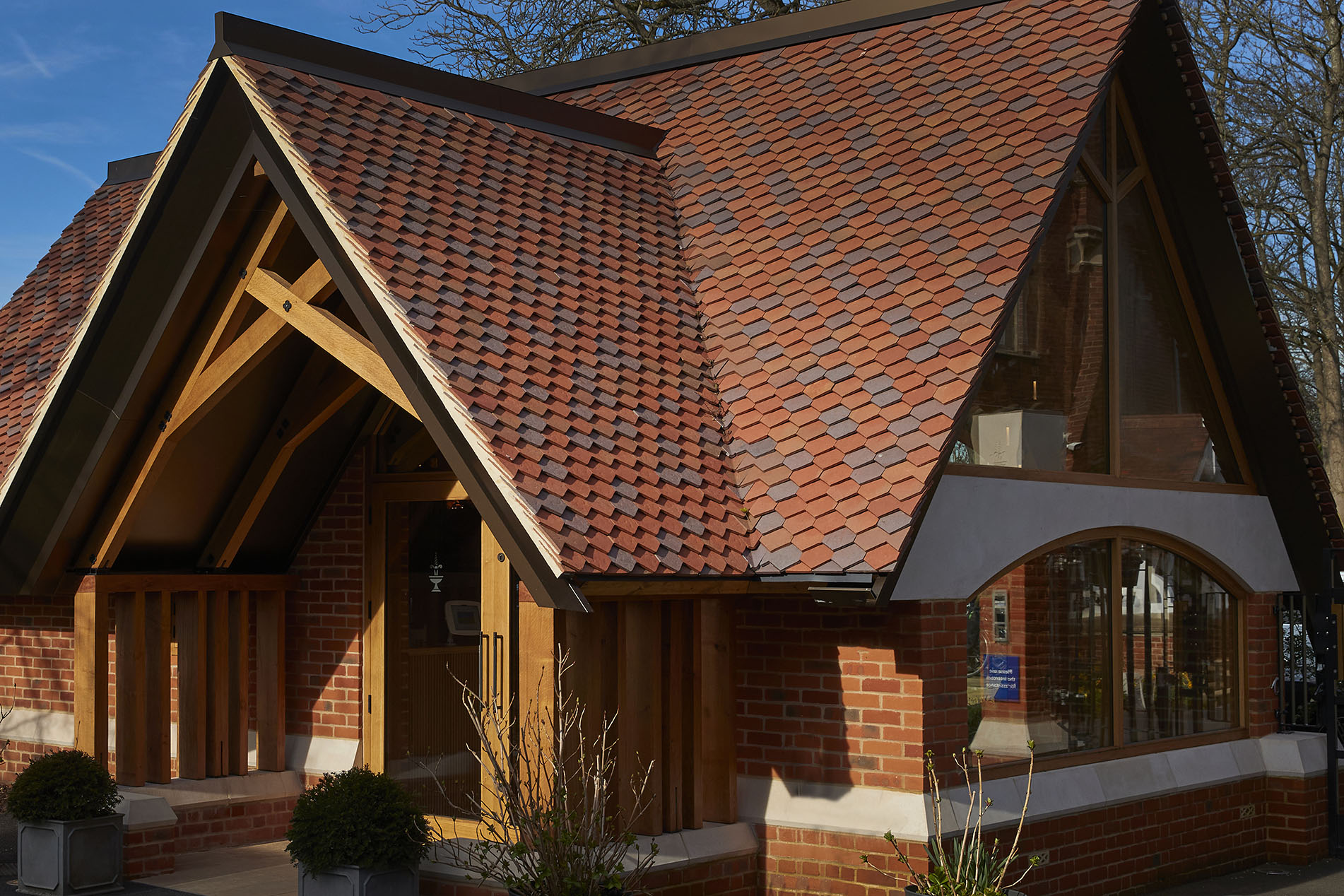 Teddies school Oxford with Dreadnought handmade arrowhead rooftiles