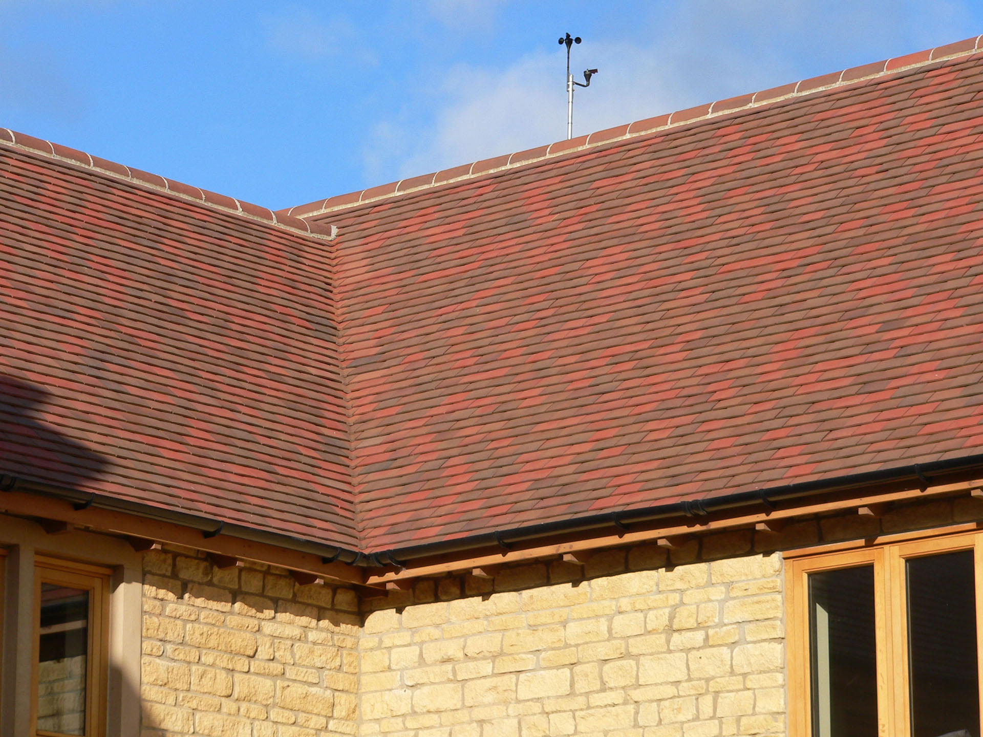 Trafalgar blend tiles on a self build house