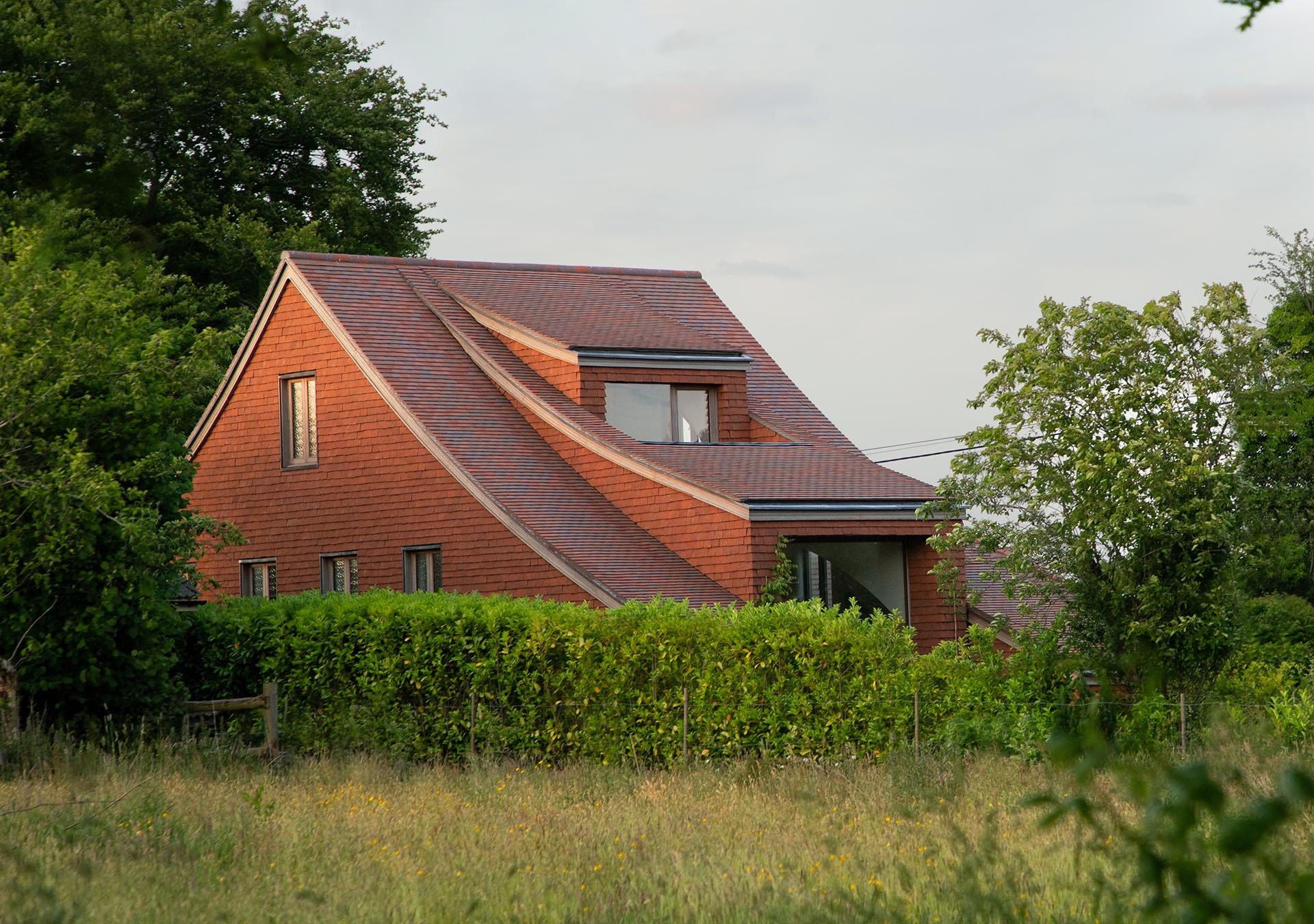 clay rise with brown antique rustic tiles