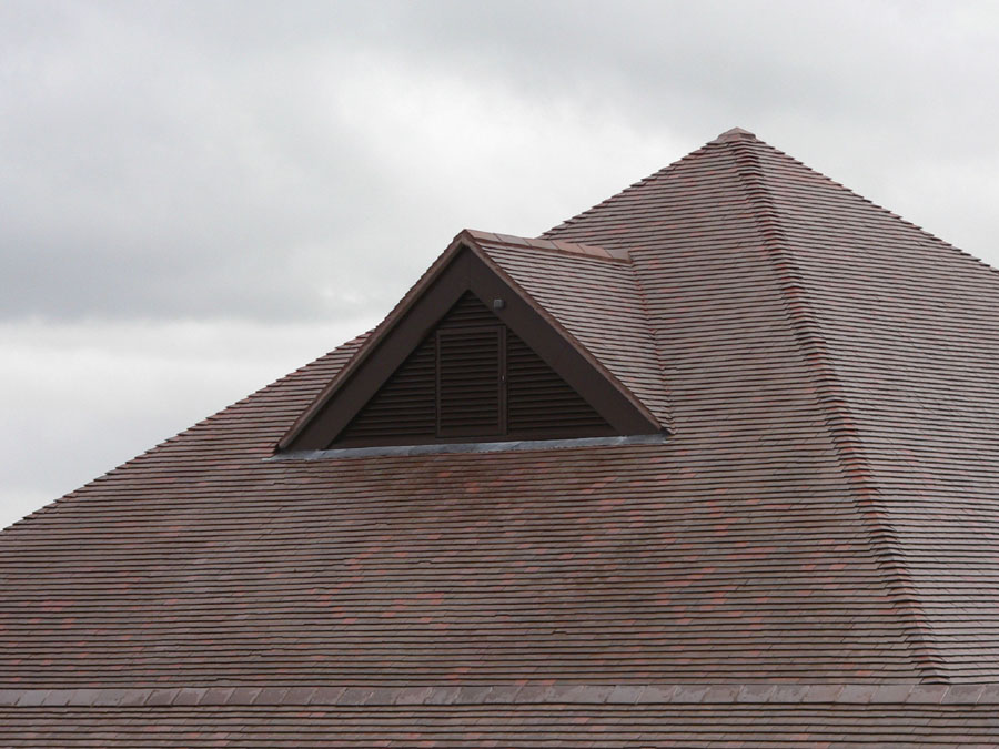 Mixed Colour roof tiles at the National Motorcycle Museum